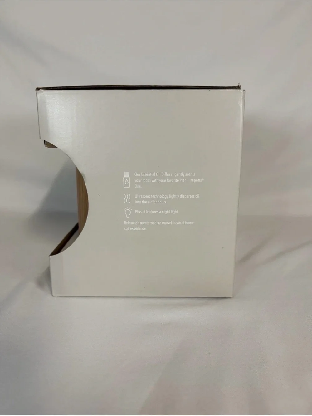 Pier 1 Neutral Beige Essential Oil Diffuser Box